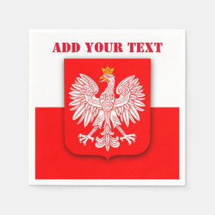 Poland Flag World Cup 2026 Football Soccer Polska Napkins