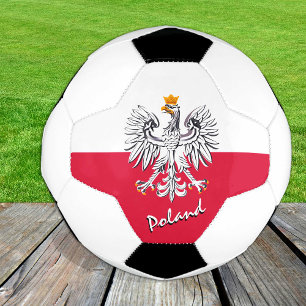 Poland Football & Polish Flag / Sports Soccer Ball