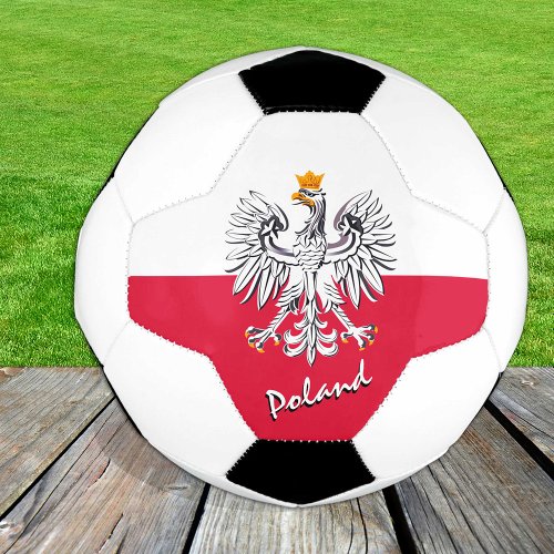 Poland Football  Polish Flag  Sports Soccer Ball