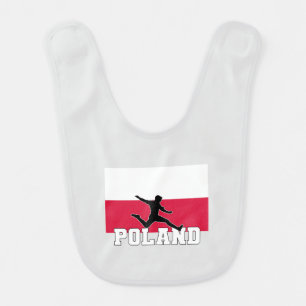 Poland Football Soccer National Team Baby Bib