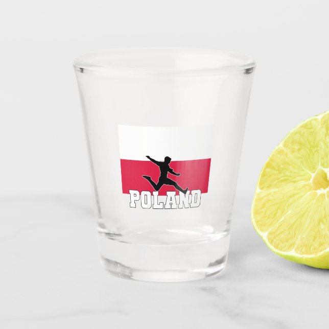 Poland Football Soccer National Team Shot Glass (Front)