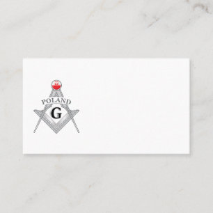 Poland freemasonry sign business card