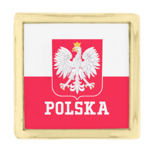 Poland Gold Finish Lapel Pin