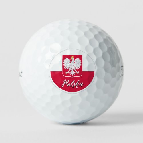 Poland Golf Balls Polish Flag Golfers  Patriots Golf Balls