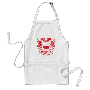 Poland Grunged Adult Apron