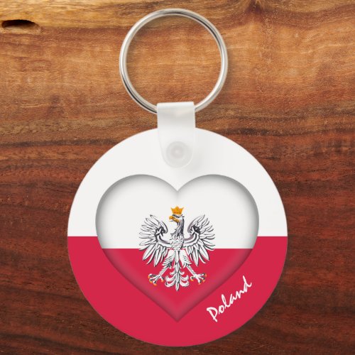 Poland  Heart  Polish Flag fashion  sports Keychain
