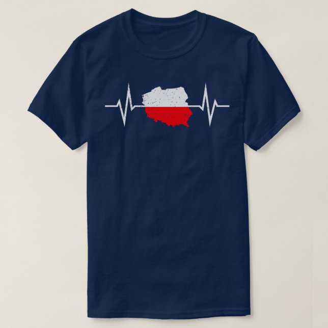 Poland Heartbeat T-Shirt (Design Front)