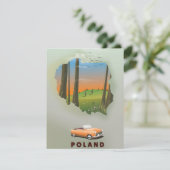 Poland Illustrated travel poster print. (Standing Front)