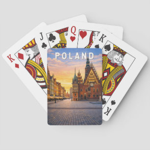 Poland Illustration Travel Art Vintage Poker Cards