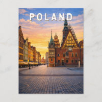 Poland Illustration Travel Art Vintage
