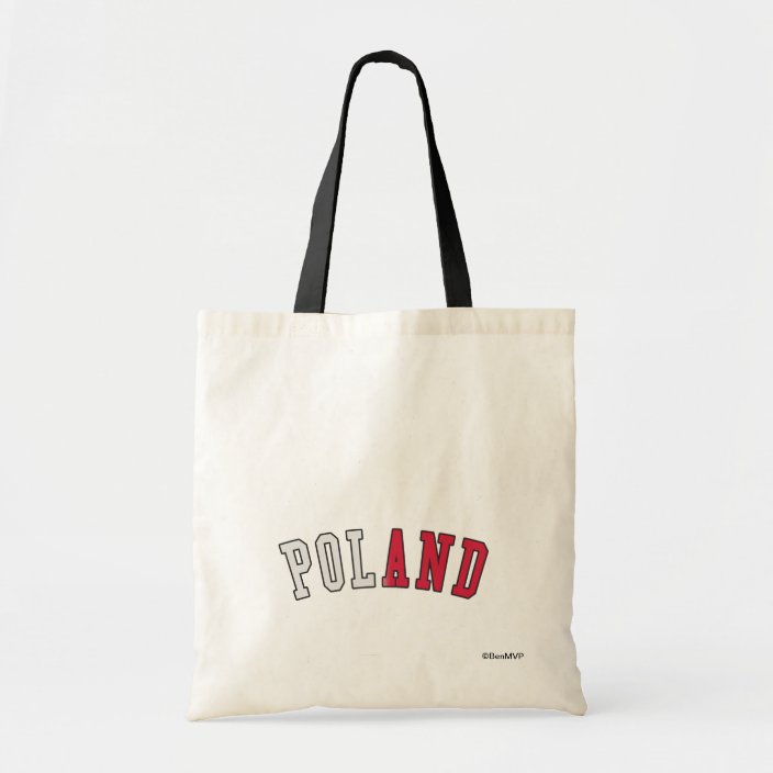 Poland in National Flag Colors Canvas Bag