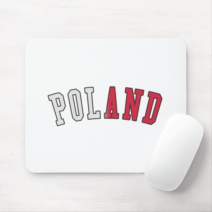 Poland in National Flag Colors Mouse Pad