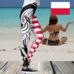 Poland Leggings, Patriotic, Eagle, Polish Flag Leggings<br><div class="desc">Patriotic Polish Flag,  Eagle Leggings featuring original design with Eagle emblem and colors of Poland together with easily customized name at the top - love my country,  running,  fitness,  yoga leggings for patriots and sports fans.</div>
