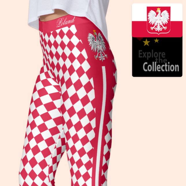 Poland leggings, premium fashion, Polish Flag Leggings (Creator Uploaded)