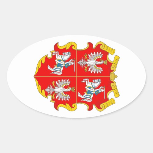 Poland_Lithuania Commonwealth Rise of Roses Oval Sticker