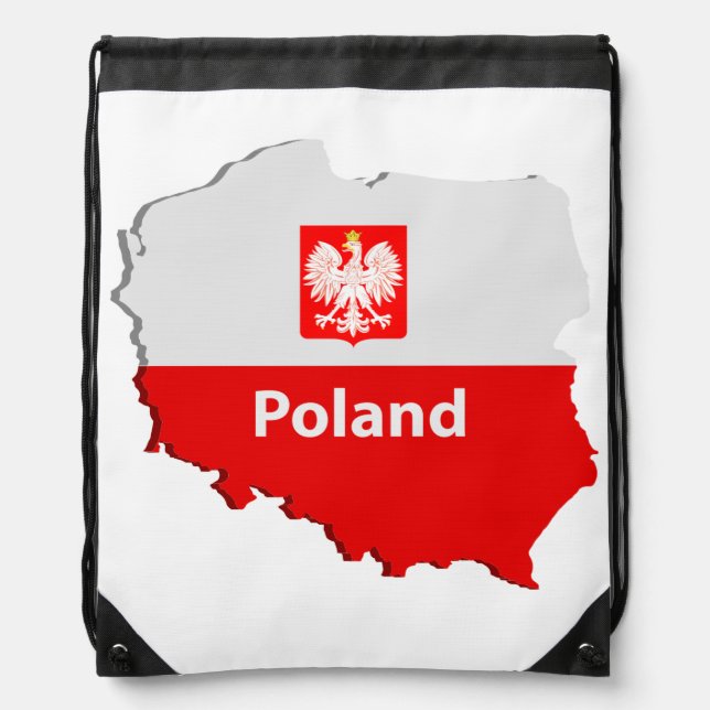Poland map drawstring bag (Front)