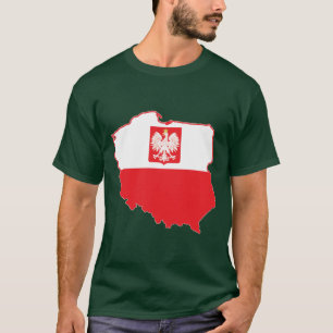 Poland Map In Polish Colors T-Shirt