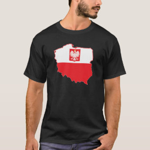 Poland Map In Polish Colors T-Shirt