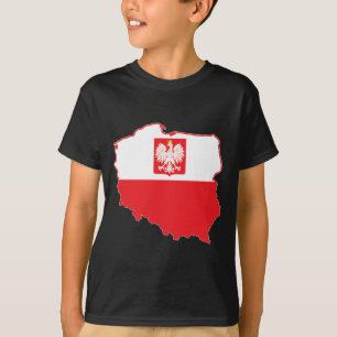 Poland Map In Polish Colors T-Shirt