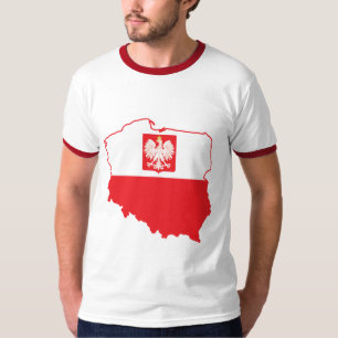 Poland Map In Polish Colors T-Shirt
