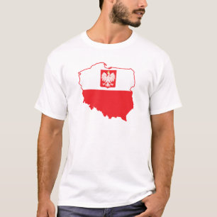 Poland Map In Polish Colors T-Shirt