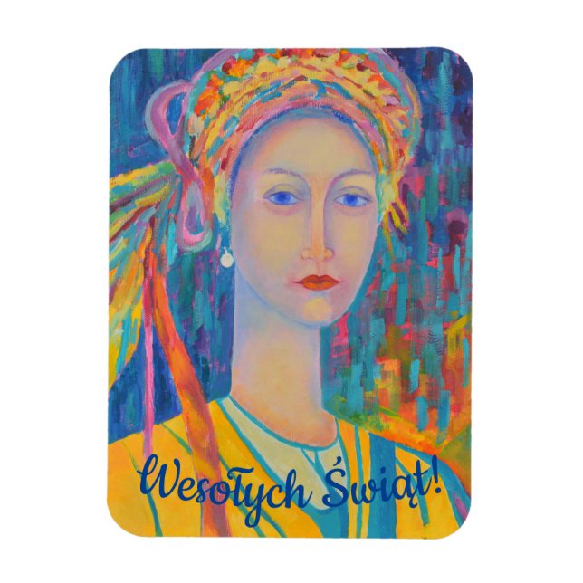 Poland Merry Christmas Wesołych Świąt gift  Magnet (Vertical)