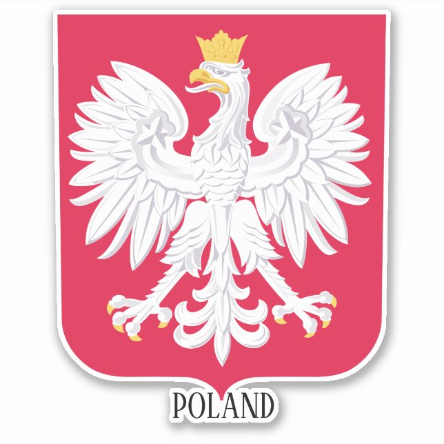 Poland National Coat Of Arms Patriotic Sticker (Front)