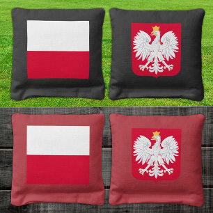 Poland patriotic bags, Polish Flag Cornhole Bags