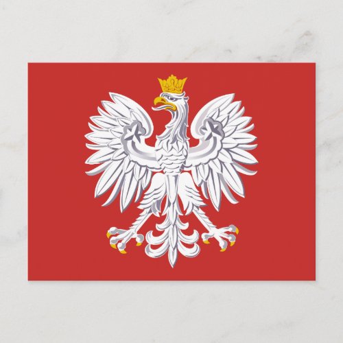 Poland Patriotic Crest with Eagle Postcard