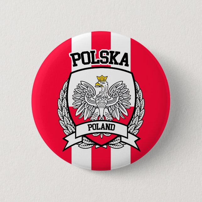 Poland Pinback Button (Front)