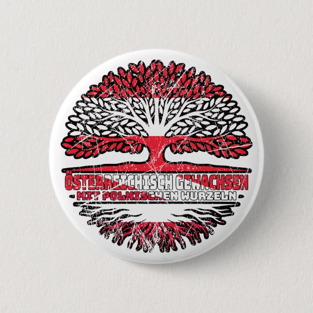 Poland Pole Österreichische Baum Button (Front)