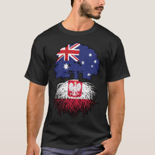 Poland Polish Australian Australia Tree Roots Flag T-Shirt