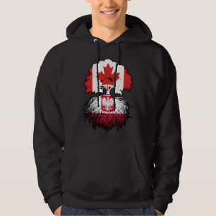 Poland Polish Canadian Canada Tree Roots Flag Hoodie