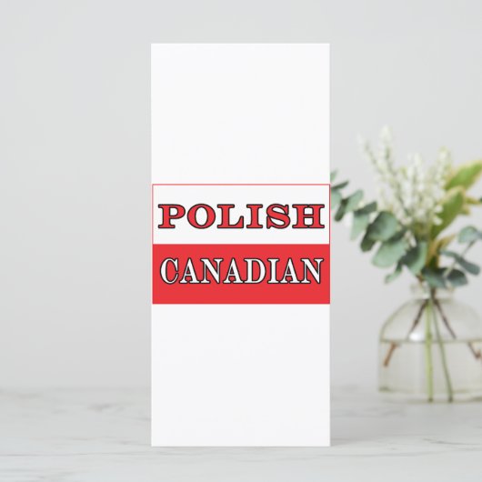 Poland Polish Canadian Flag (Standing Front)