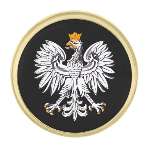 Poland  Polish Coat of Arms Flag  business Gold Finish Lapel Pin