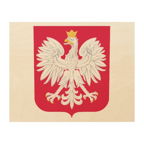 Poland Polish coat of arms Wood Wall Art