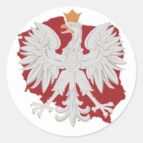 Poland Polish Eagle Classic Round Sticker