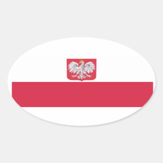 Poland Polish Eagle Crest Oval Sticker
