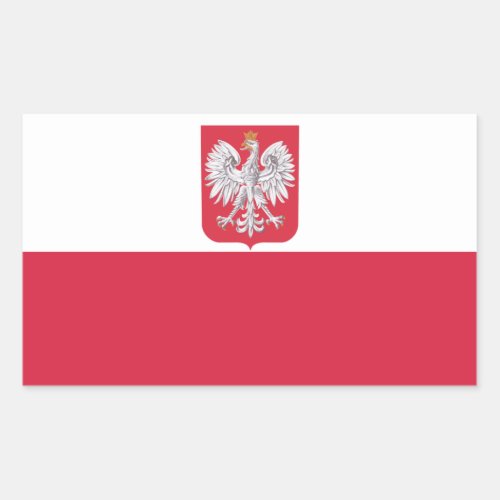 Poland Polish Eagle Crest Rectangular Sticker