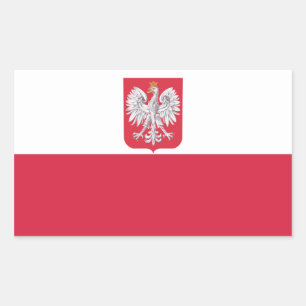 Poland Polish Eagle Crest Rectangular Sticker