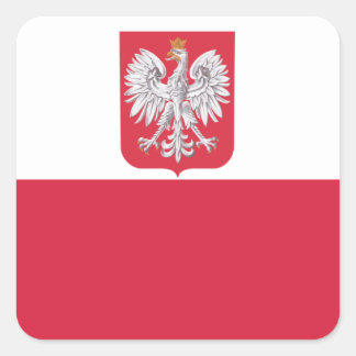 Poland Polish Eagle Crest Square Sticker