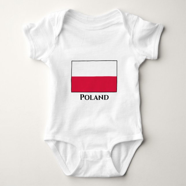 Poland (Polish) Flag Baby Bodysuit (Front)