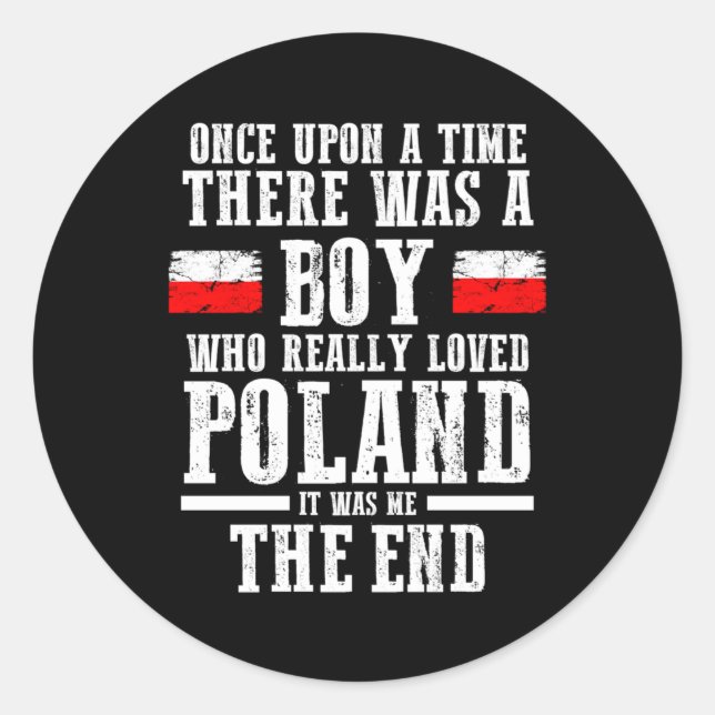 Poland Polish Flag Classic Round Sticker (Front)