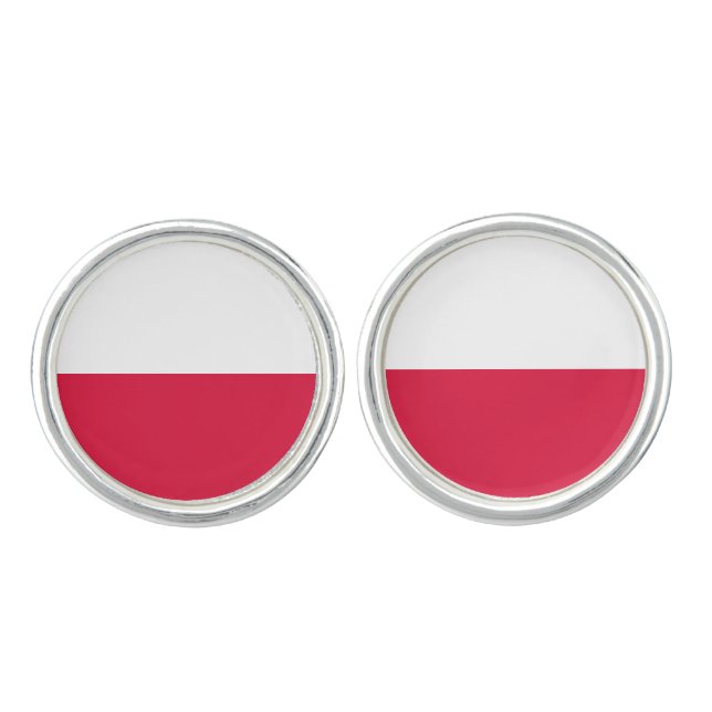 Poland (Polish) Flag Cufflinks (Front)