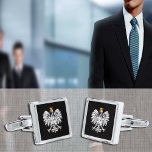 Poland & Polish Flag fashion, business /sports Cufflinks<br><div class="desc">Cufflinks/Shirt Studs: Polish Flag & Eagle,  Poland fashion - love my country,  travel,  holiday,  national patriots / sports fans</div>