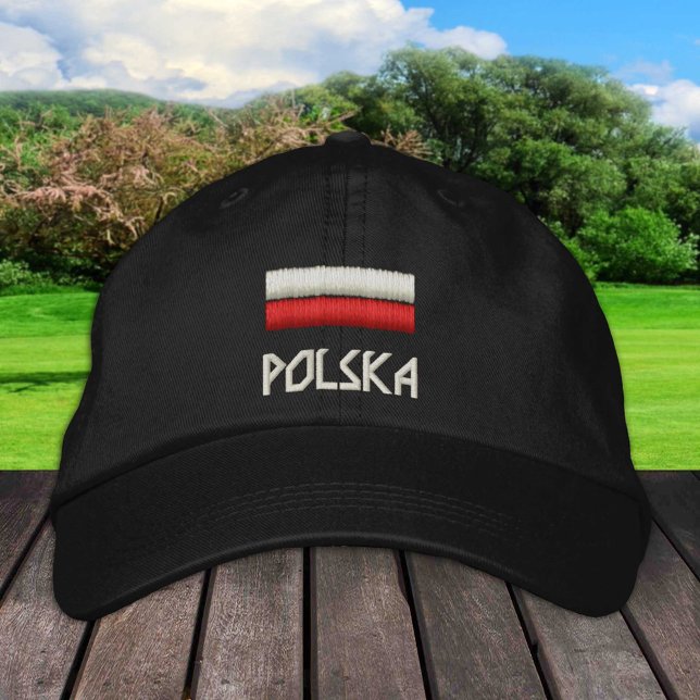Poland & Polish Flag fashion / Polska Patriots Embroidered Baseball Cap (Creator Uploaded)