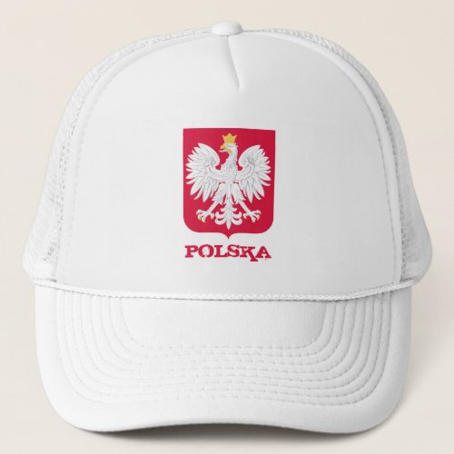 Poland  Polish Flag Hat Eagle Herb Polski  Trucker Hat