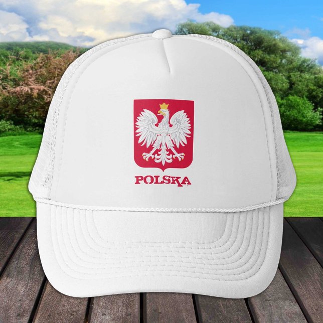 Poland & Polish Flag Hat, Eagle Herb Polski  Trucker Hat (Creator Uploaded)