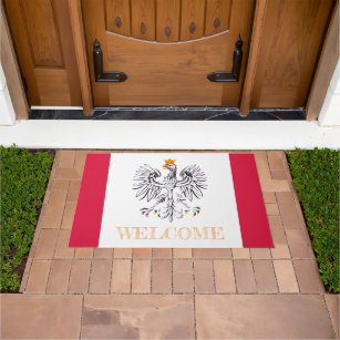 Poland & Polish Flag house mats /sports Welcome