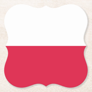 Poland (Polish) Flag Paper Coaster